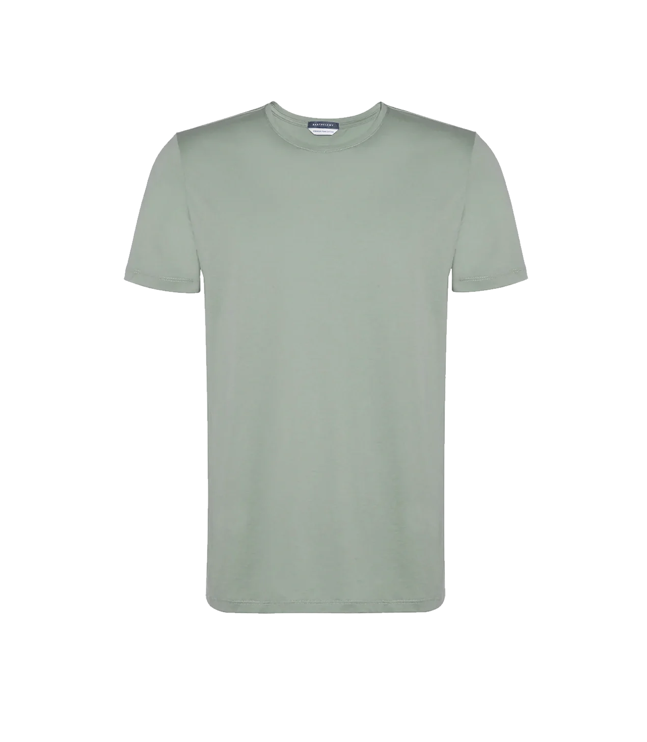 Crew Neck T-Shirt Pima Green - Barthelemy