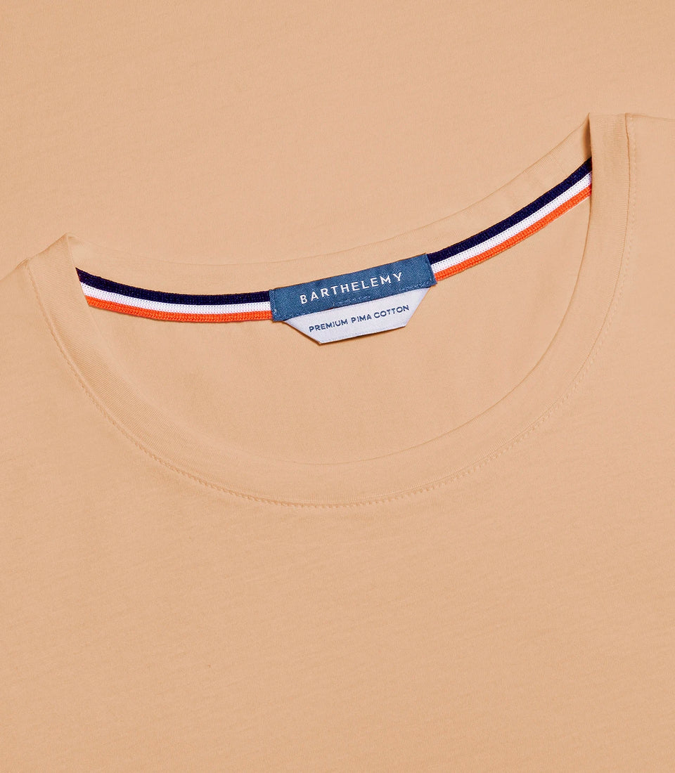 Crew Neck T-Shirt Pima Honey Mustard