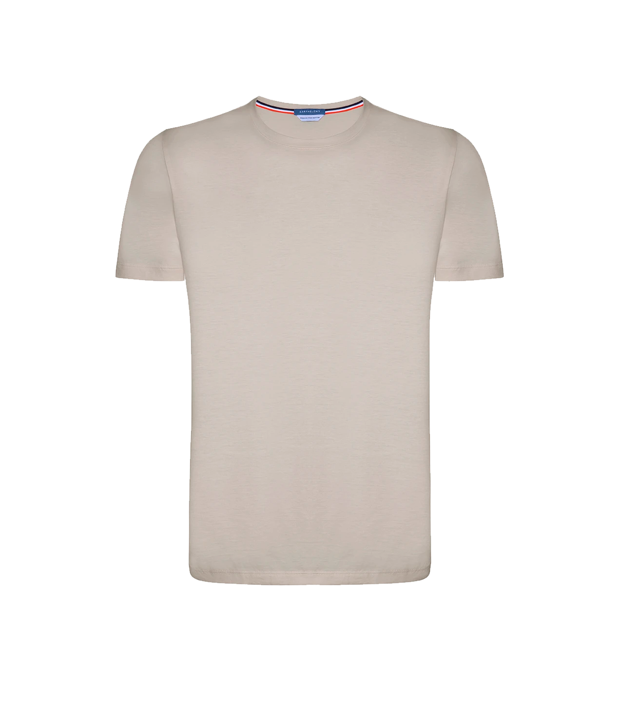 Crew Neck T-Shirt Pima Oatmeal Beige