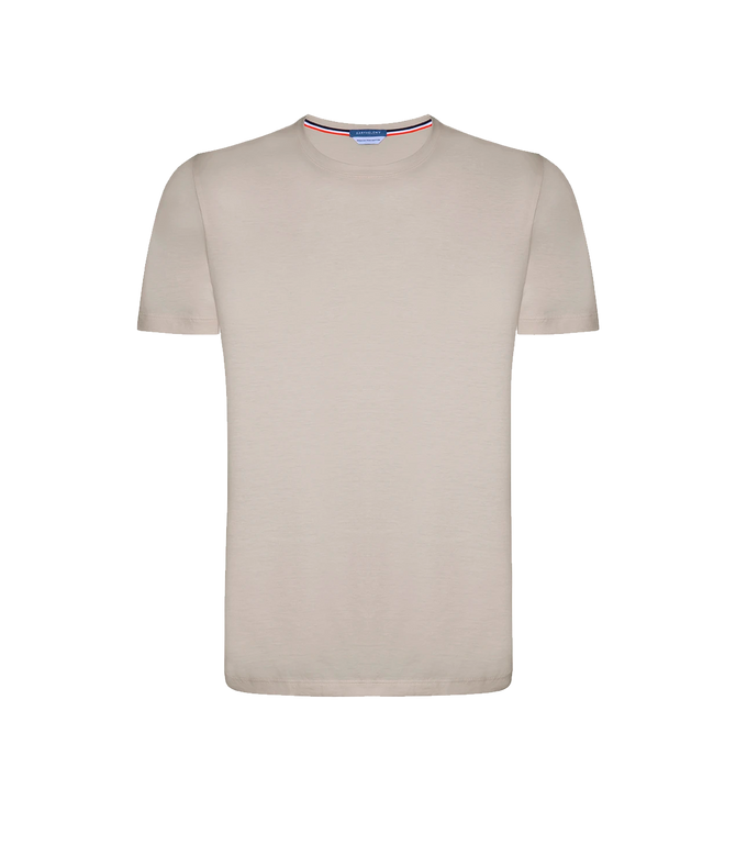 Crew Neck T-Shirt Pima Oatmeal Beige