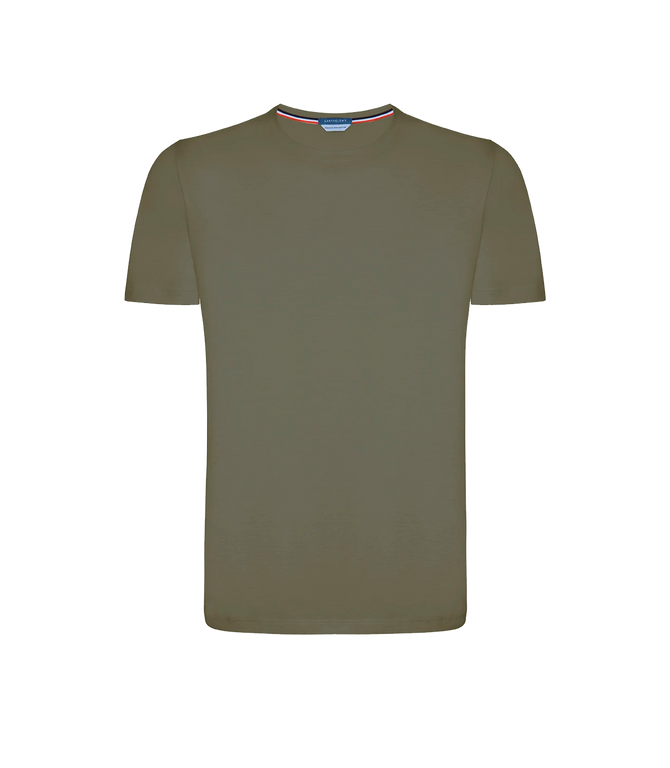 Crew Neck T-Shirt Pima Olive Green