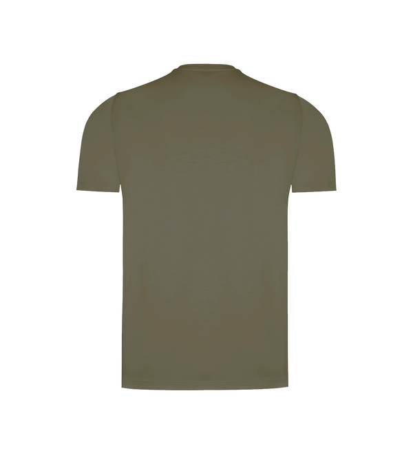 Crew Neck T-Shirt Pima Olive Green