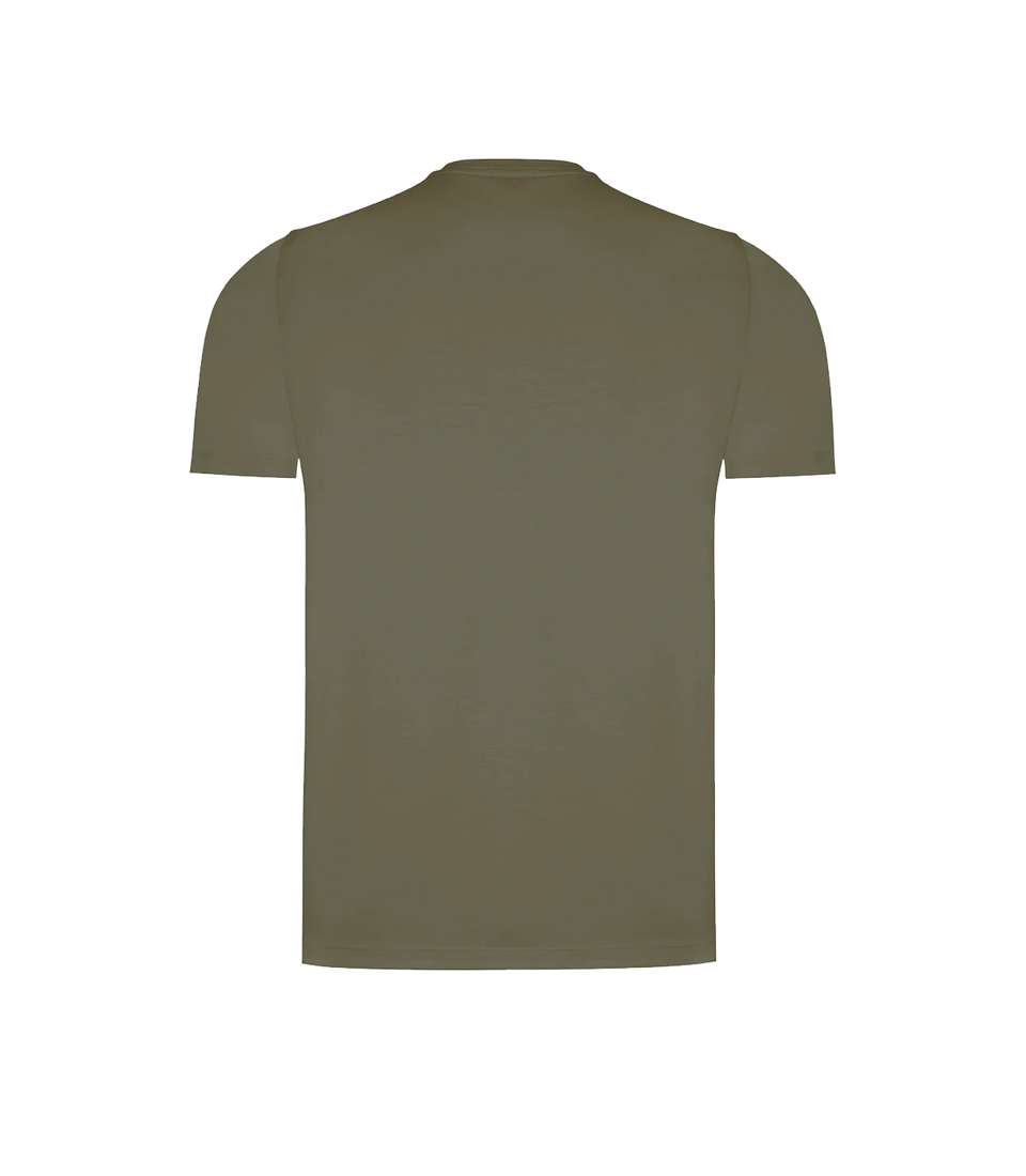 Crew Neck T-Shirt Pima Olive Green