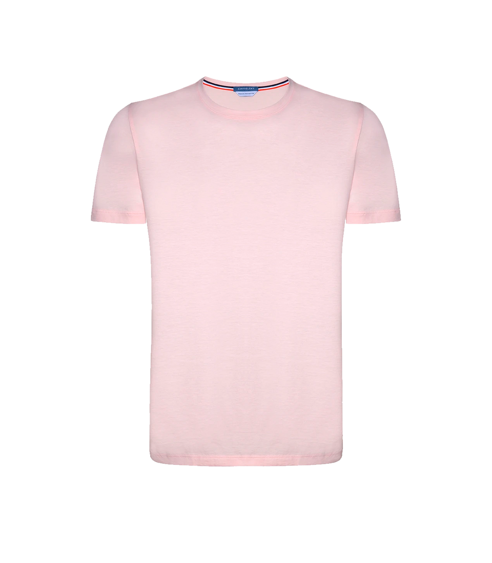 Crew Neck T-Shirt Pima Rose Quartz