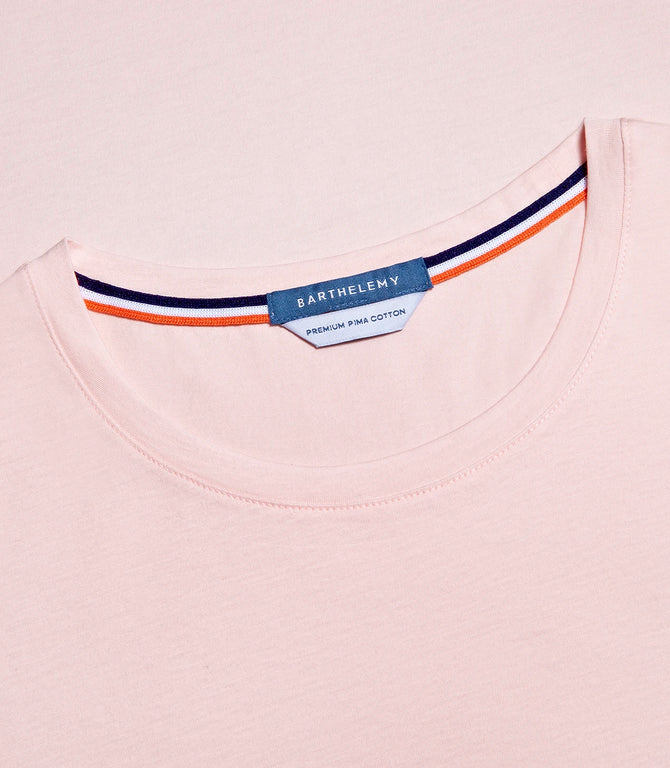 Crew Neck T-Shirt Pima Rose Quartz