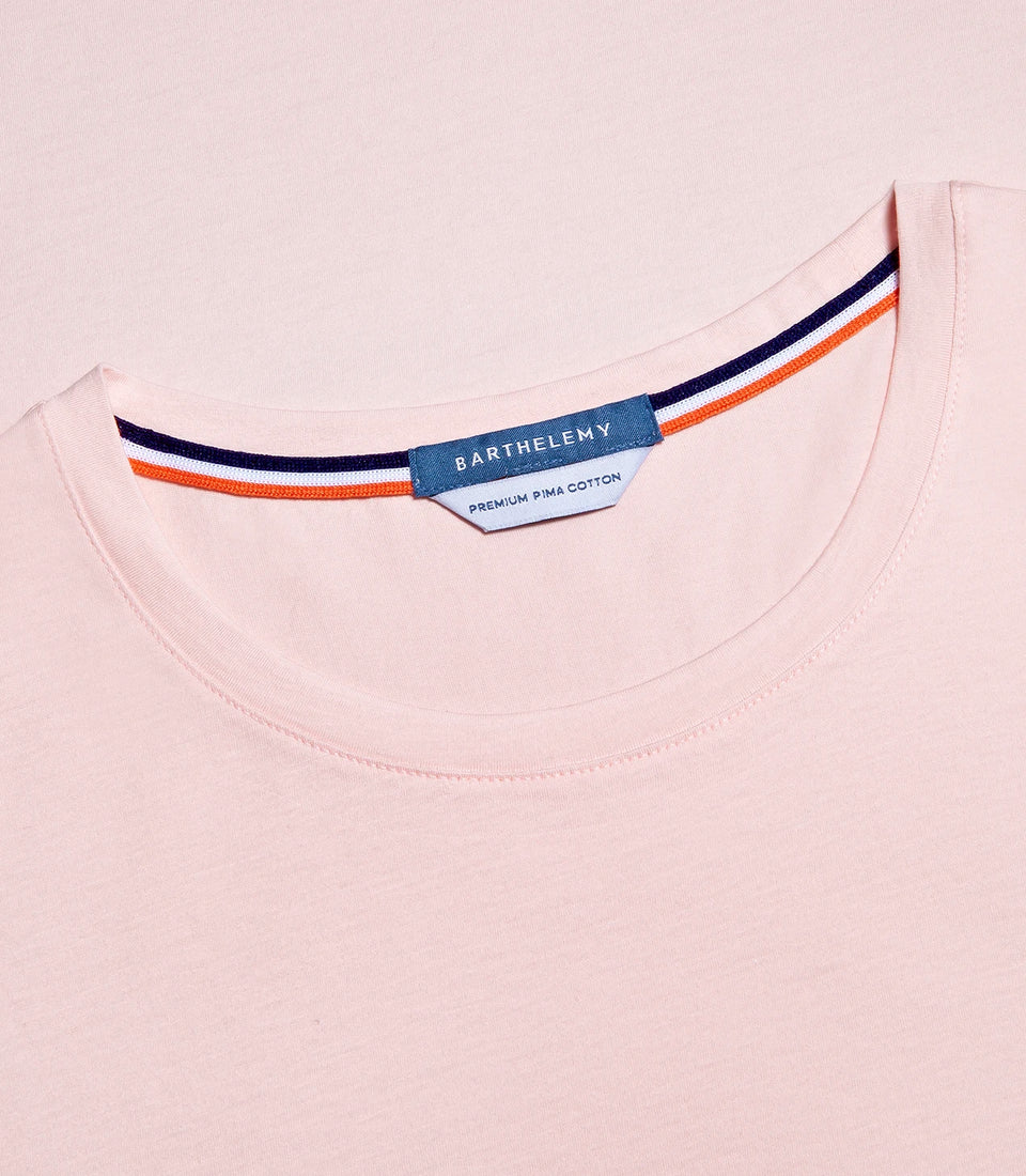 Crew Neck T-Shirt Pima Rose Quartz