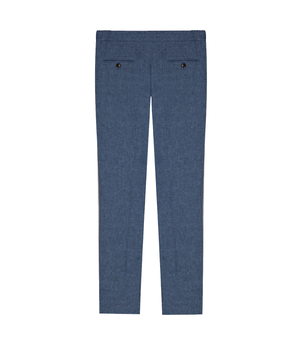 Corossol Linen Pants Double Blue