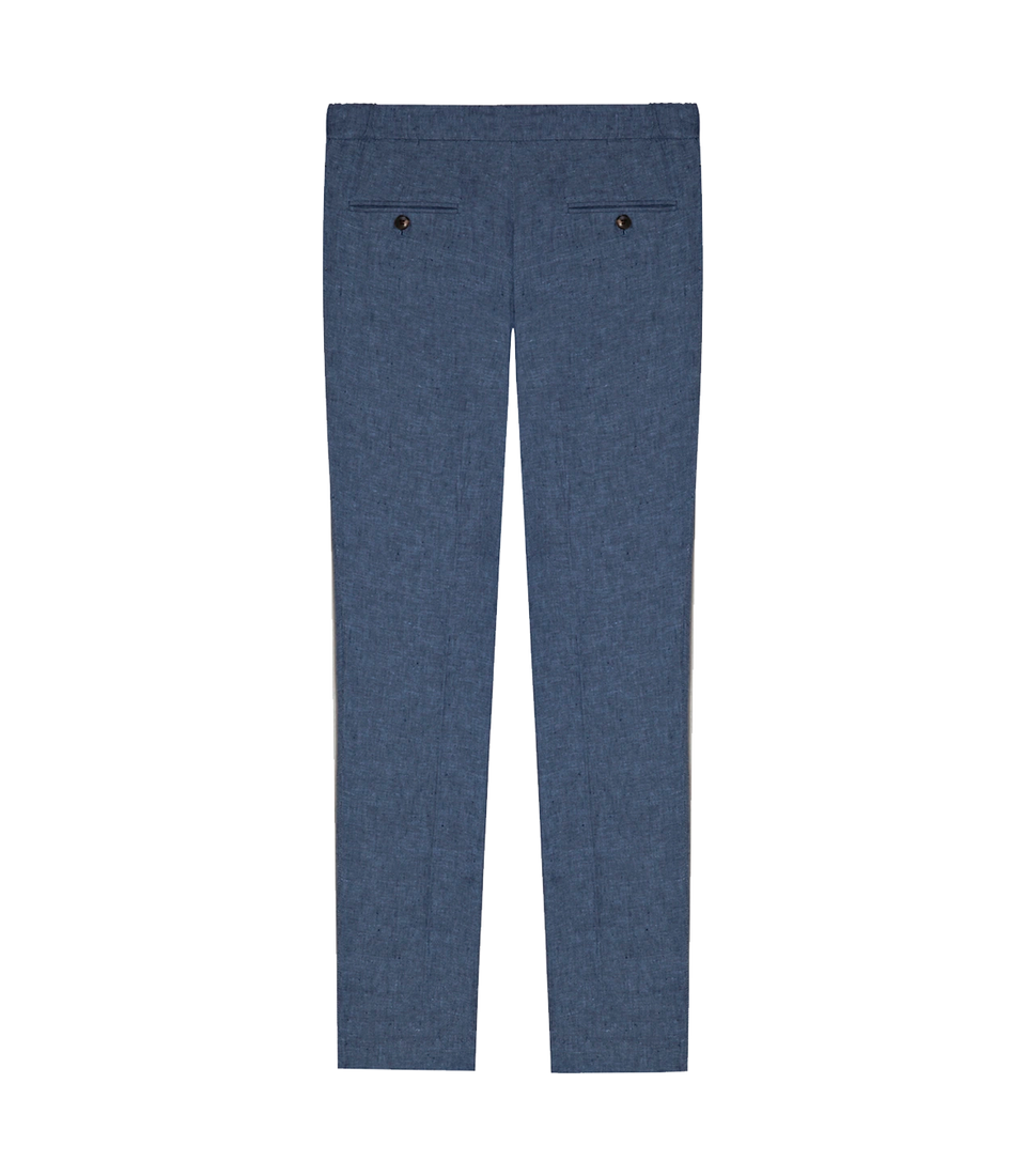 Corossol Linen Pants Double Blue