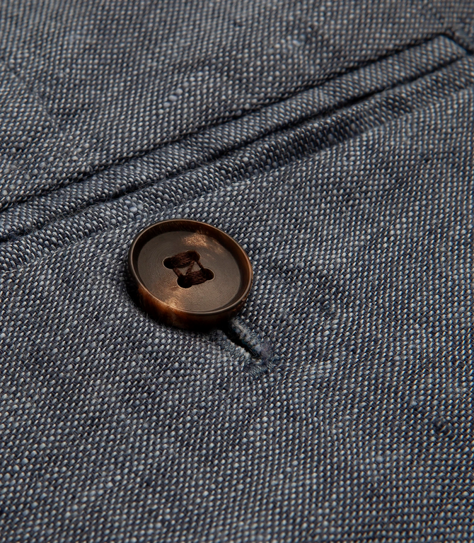 Corossol Linen Pants Double Blue