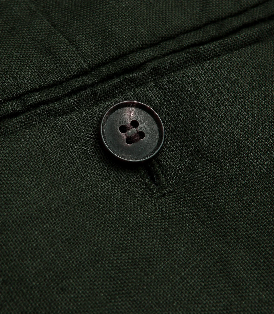 Corossol Linen Pants Emerald Green