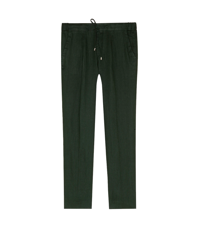 Corossol Linen Pants Emerald Green