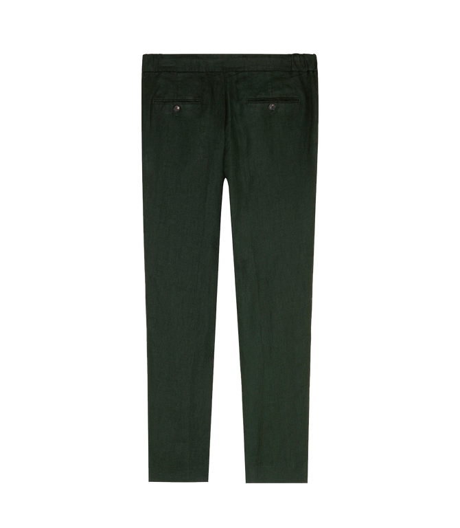 Corossol Linen Pants Emerald Green