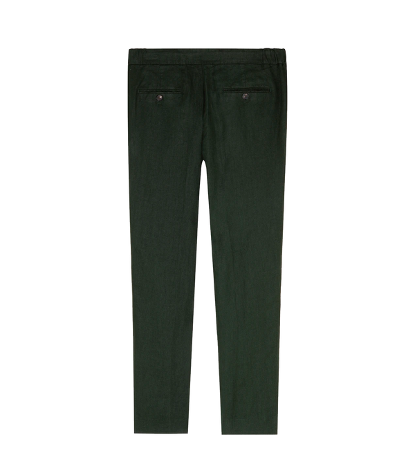Corossol Linen Pants Emerald Green