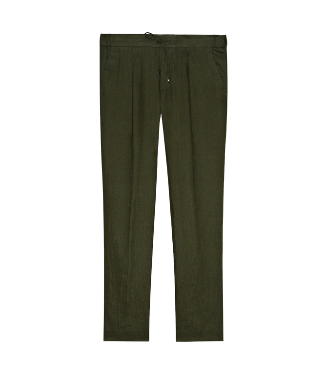 Corossol Linen Pants Forest Green - Barthelemy