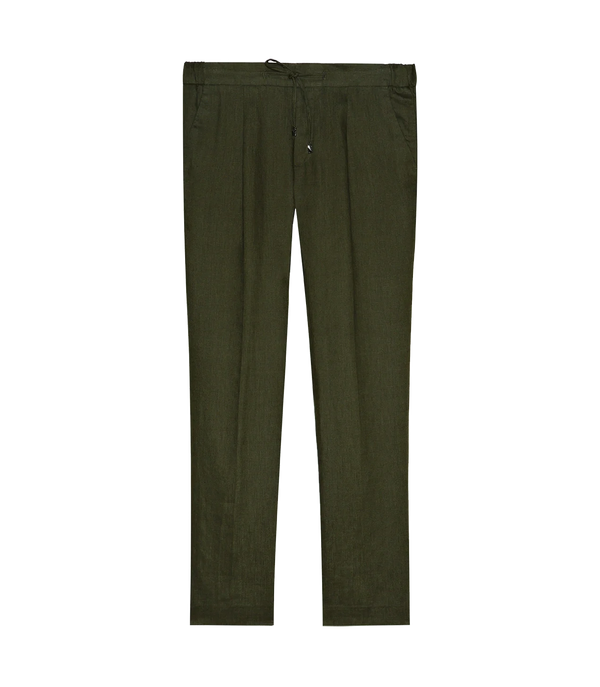 Corossol Linen Pants Forest Green - Barthelemy