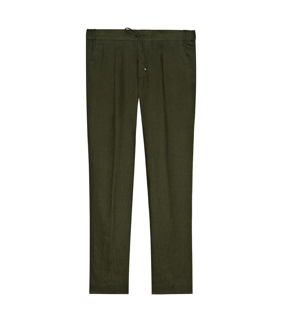 Corossol Linen Pants Forest Green - Barthelemy