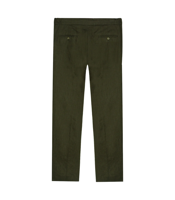 Corossol Linen Pants Forest Green - Barthelemy