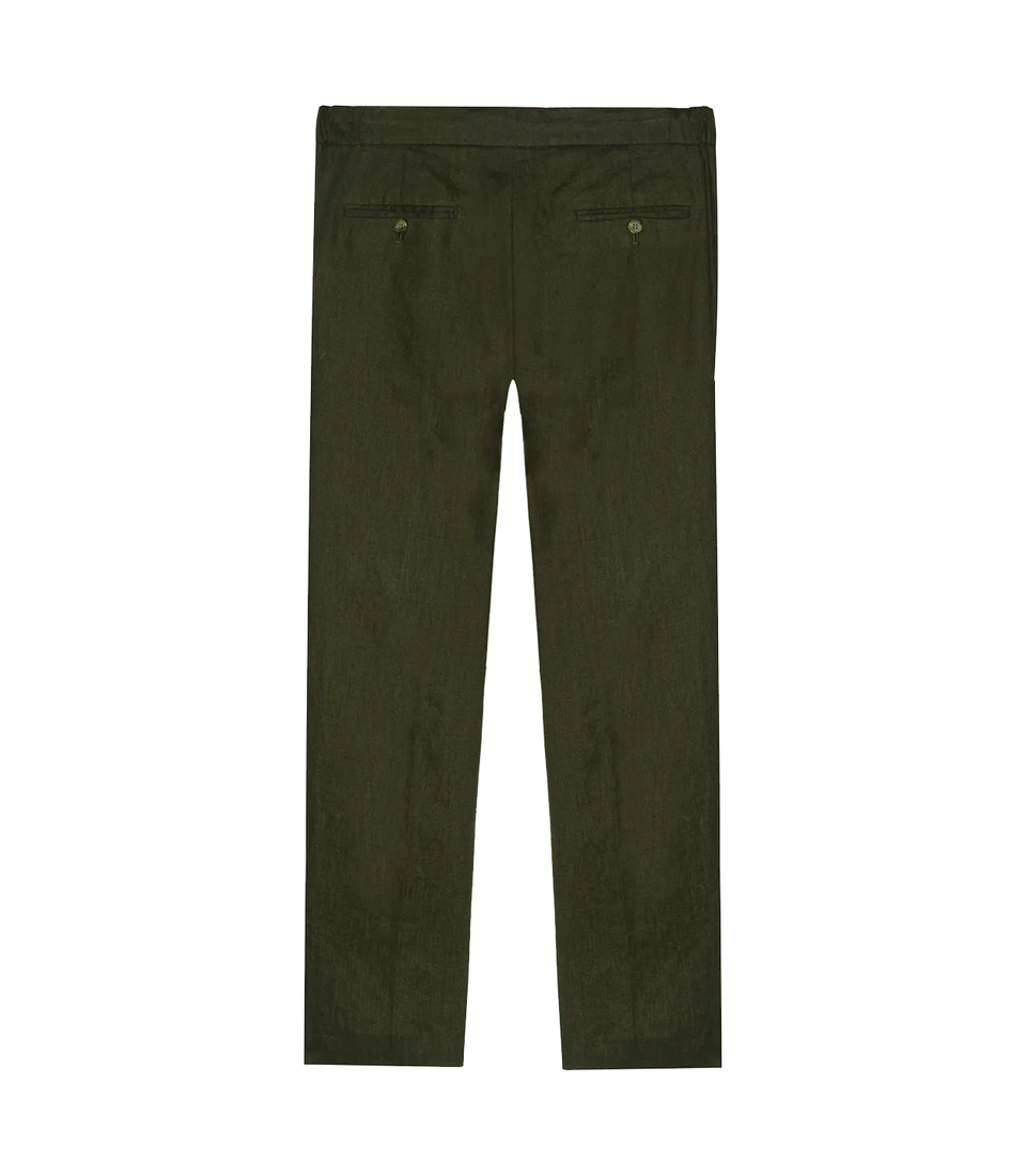 Corossol Linen Pants Forest Green - Barthelemy
