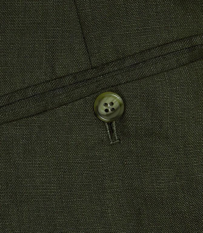 Corossol Linen Pants Forest Green - Barthelemy