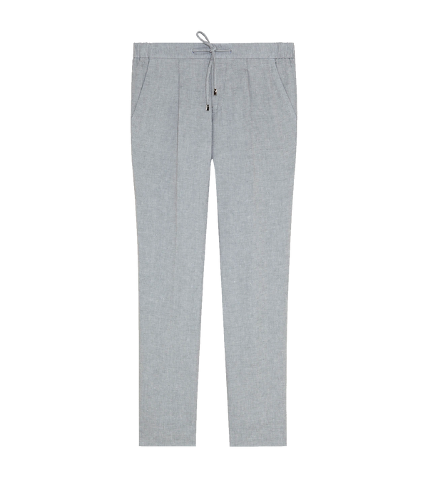 Corossol Linen Pants Silver Grey
