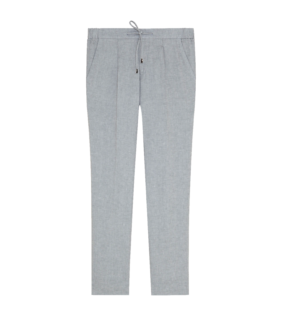 Corossol Linen Pants Silver Grey