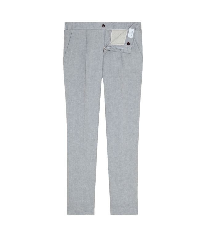 Corossol Linen Pants Silver Grey