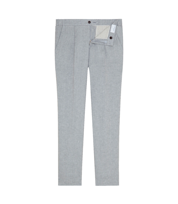 Corossol Linen Pants Silver Grey