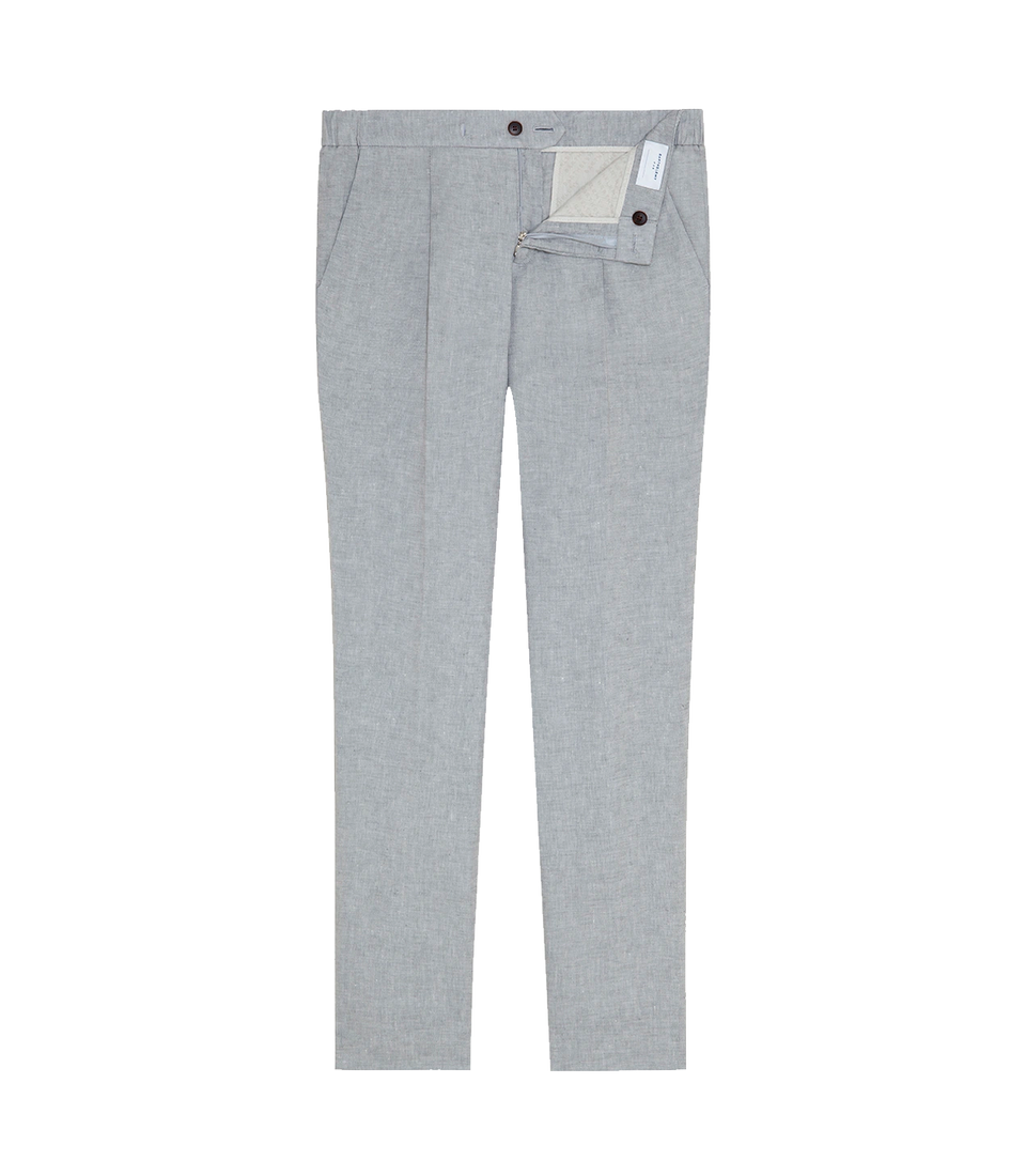 Corossol Linen Pants Silver Grey
