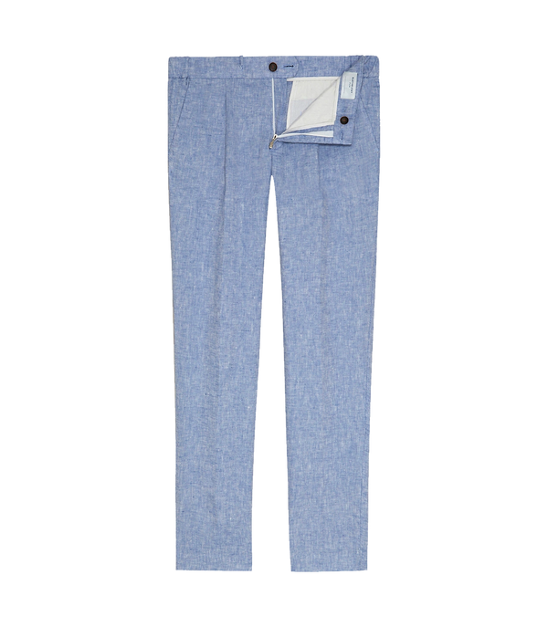 Corossol Linen Pants Soft Blue