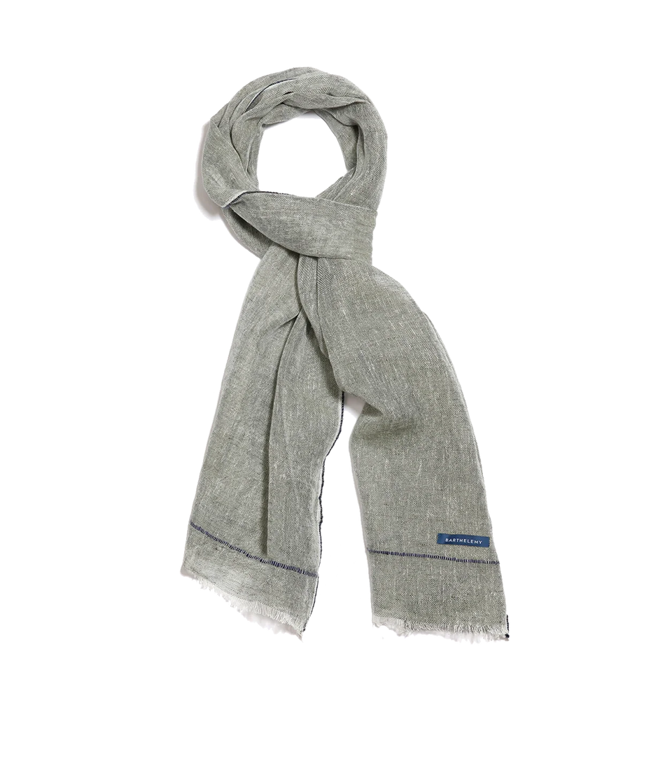 Brise Linen Scarf Light Green - Barthelemy