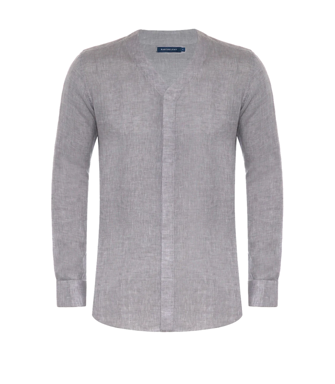 Solstice Linen Shirt Grey - Barthelemy