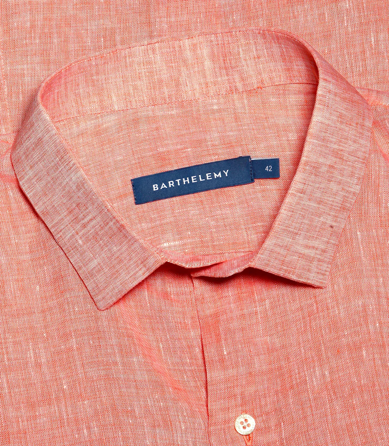 Tailored Linen Shirt Coral - Barthelemy