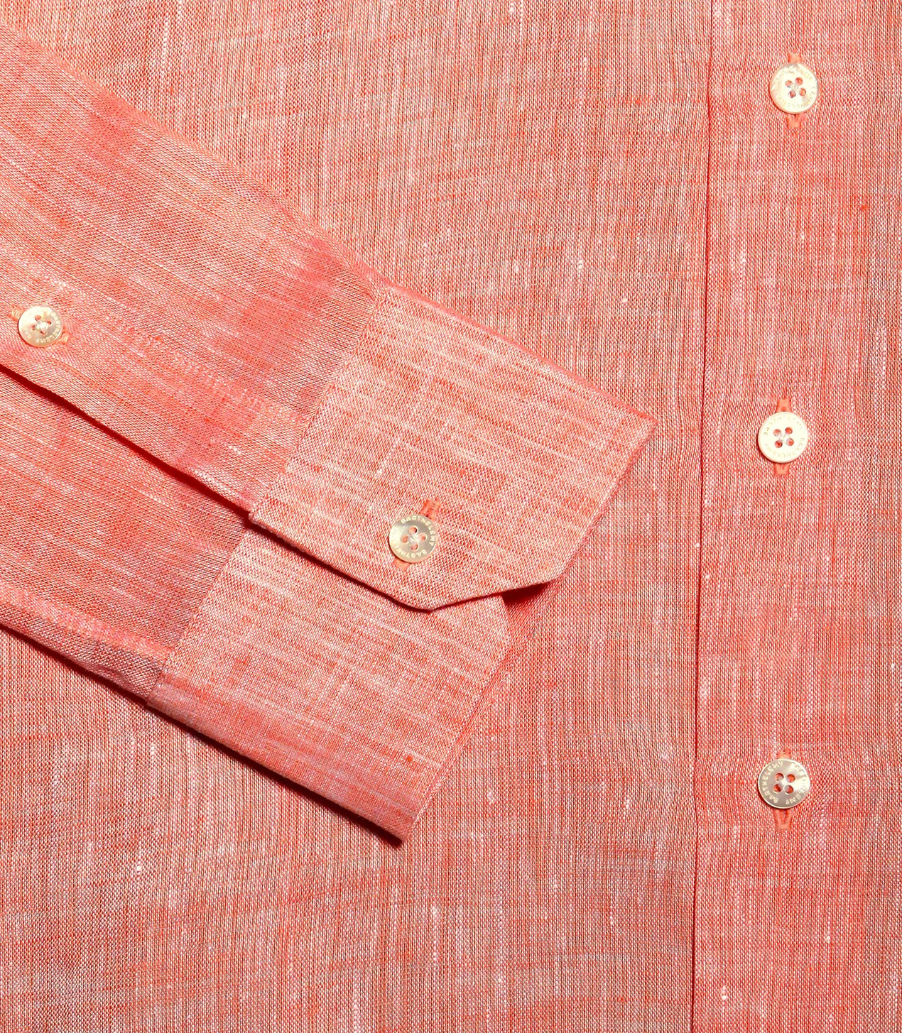 Tailored Linen Shirt Coral - Barthelemy