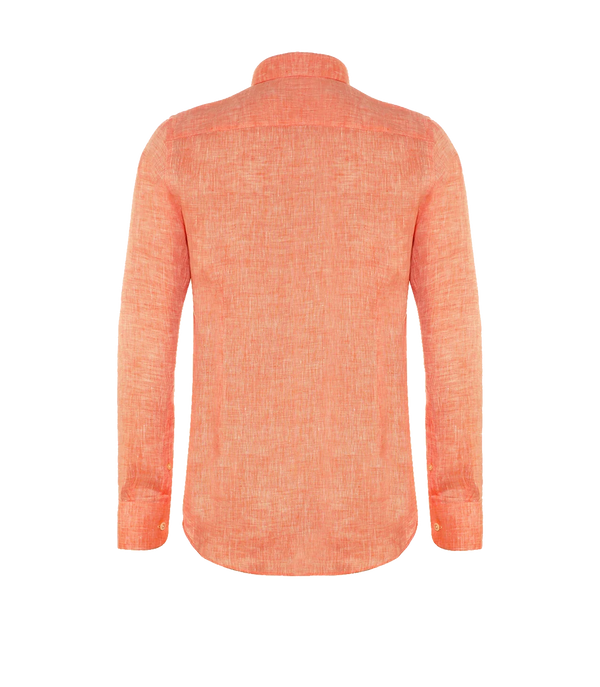 Tailored Linen Shirt Coral - Barthelemy