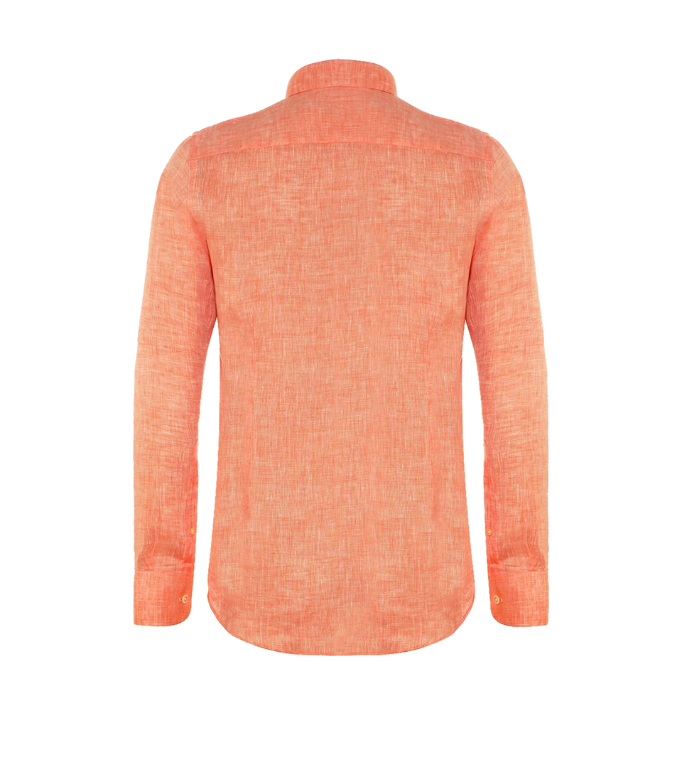 Tailored Linen Shirt Coral - Barthelemy