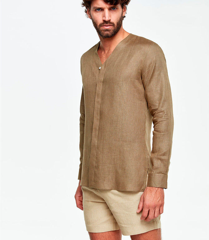 Solstice Linen Shirt Tropical Green - Barthelemy