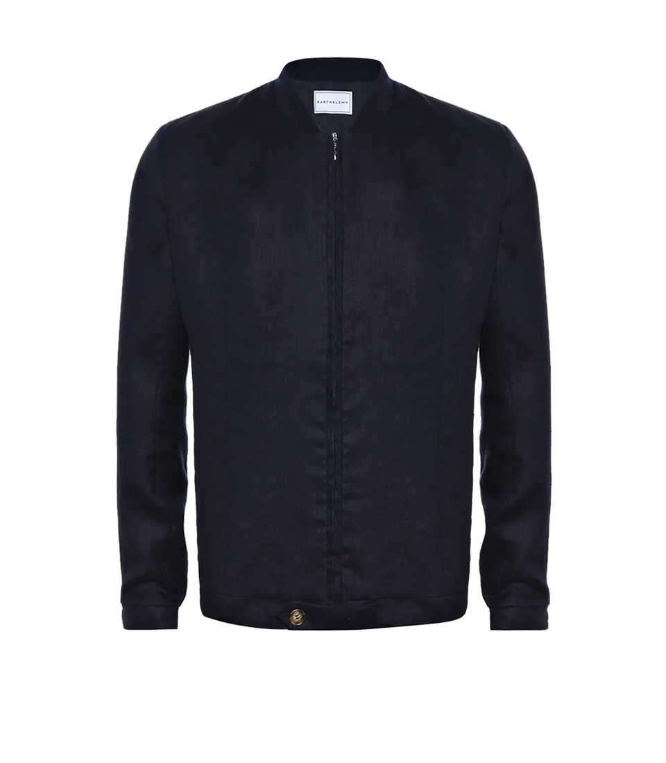 Lurin Linen Jacket Navy - Barthelemy