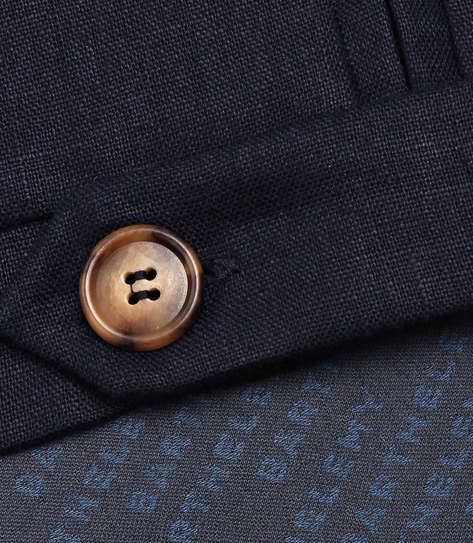 Lurin Linen Jacket Navy - Barthelemy