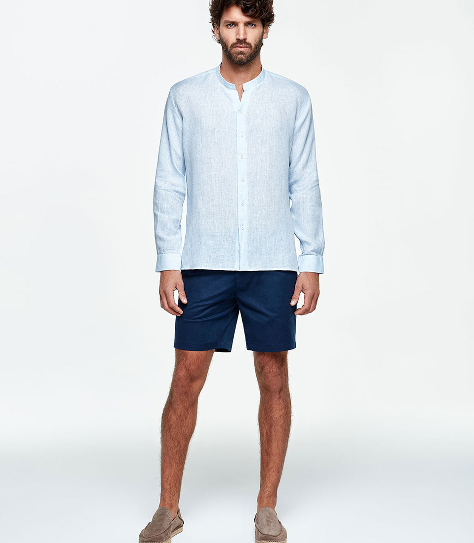 Mirage Linen Shirt Soft Blue - Barthelemy