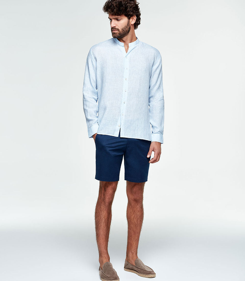 Mirage Linen Shirt Soft Blue - Barthelemy