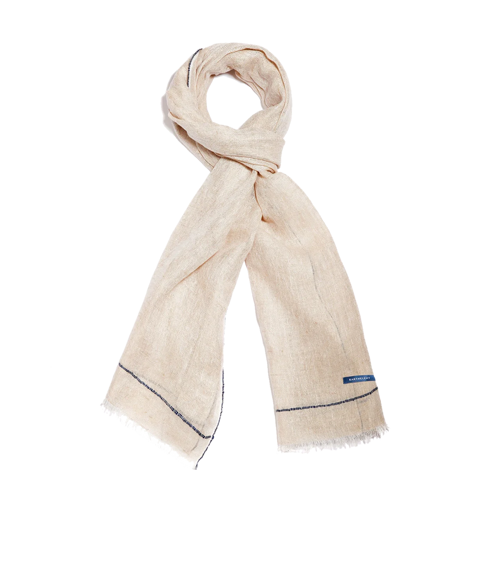 Brise Linen Scarf Mocha - Barthelemy