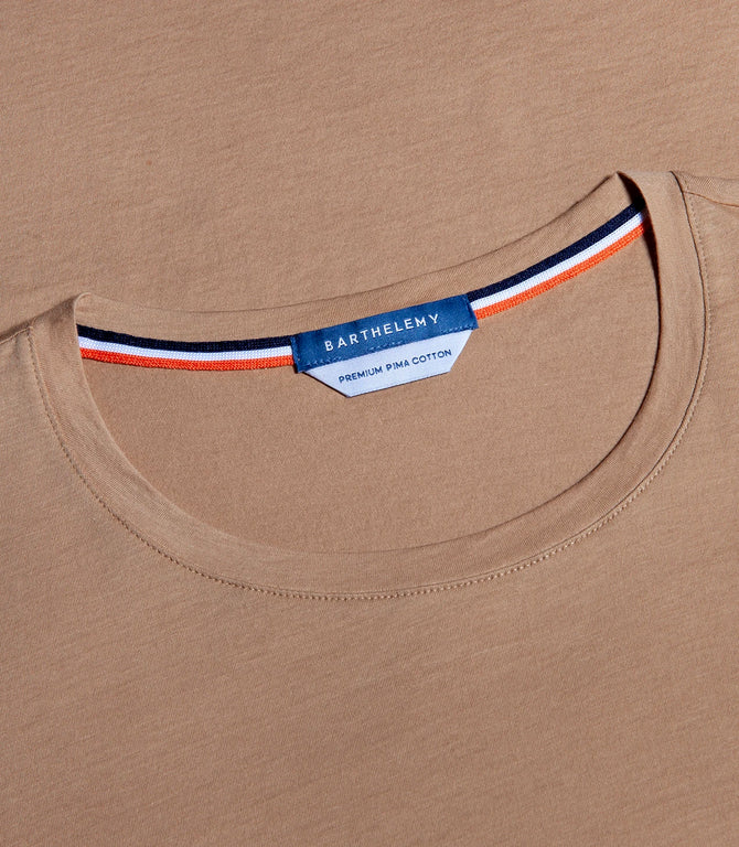 Crew Neck T-Shirt Pima Honey Mustard