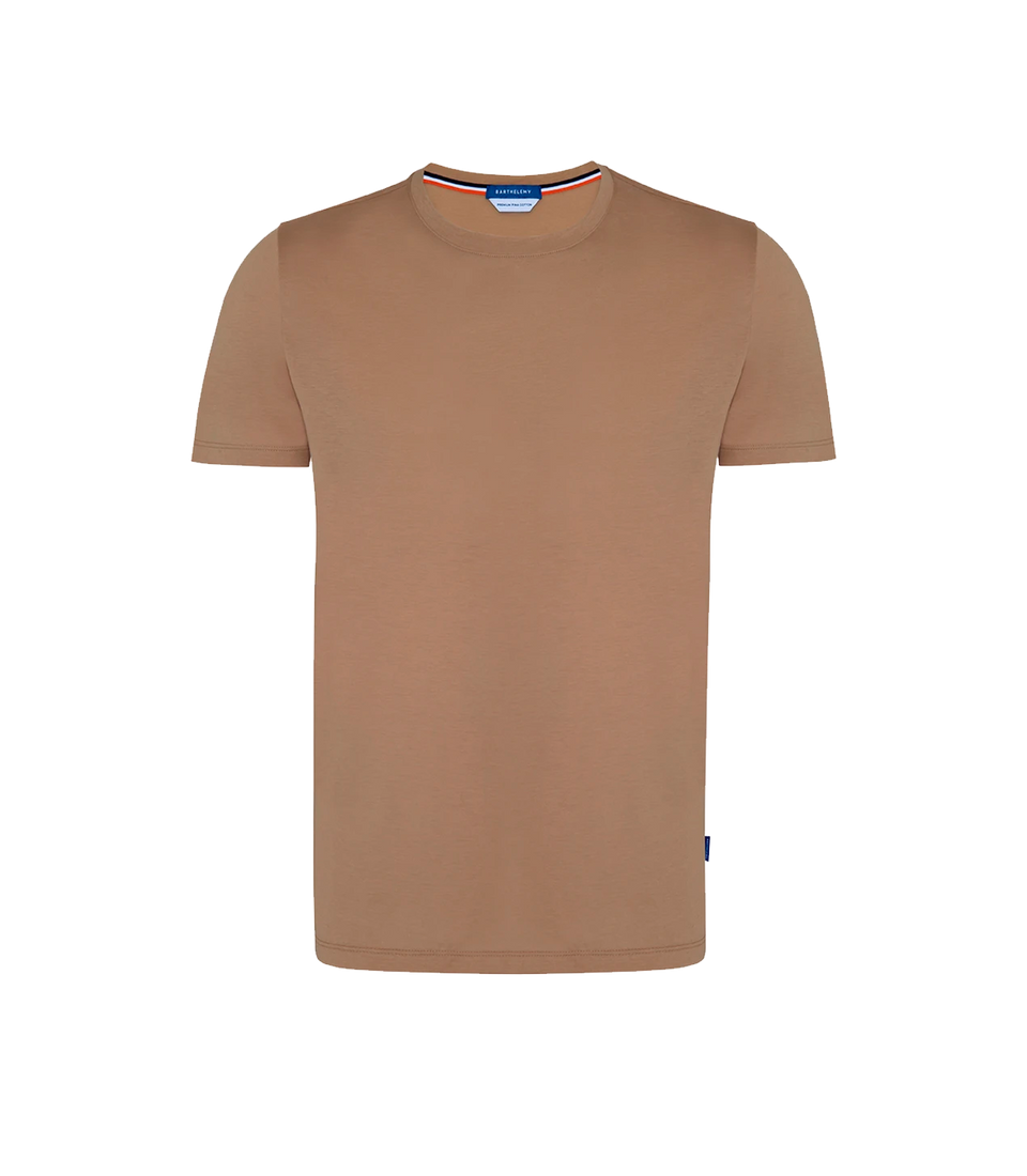Crew Neck T-Shirt Pima Honey Mustard
