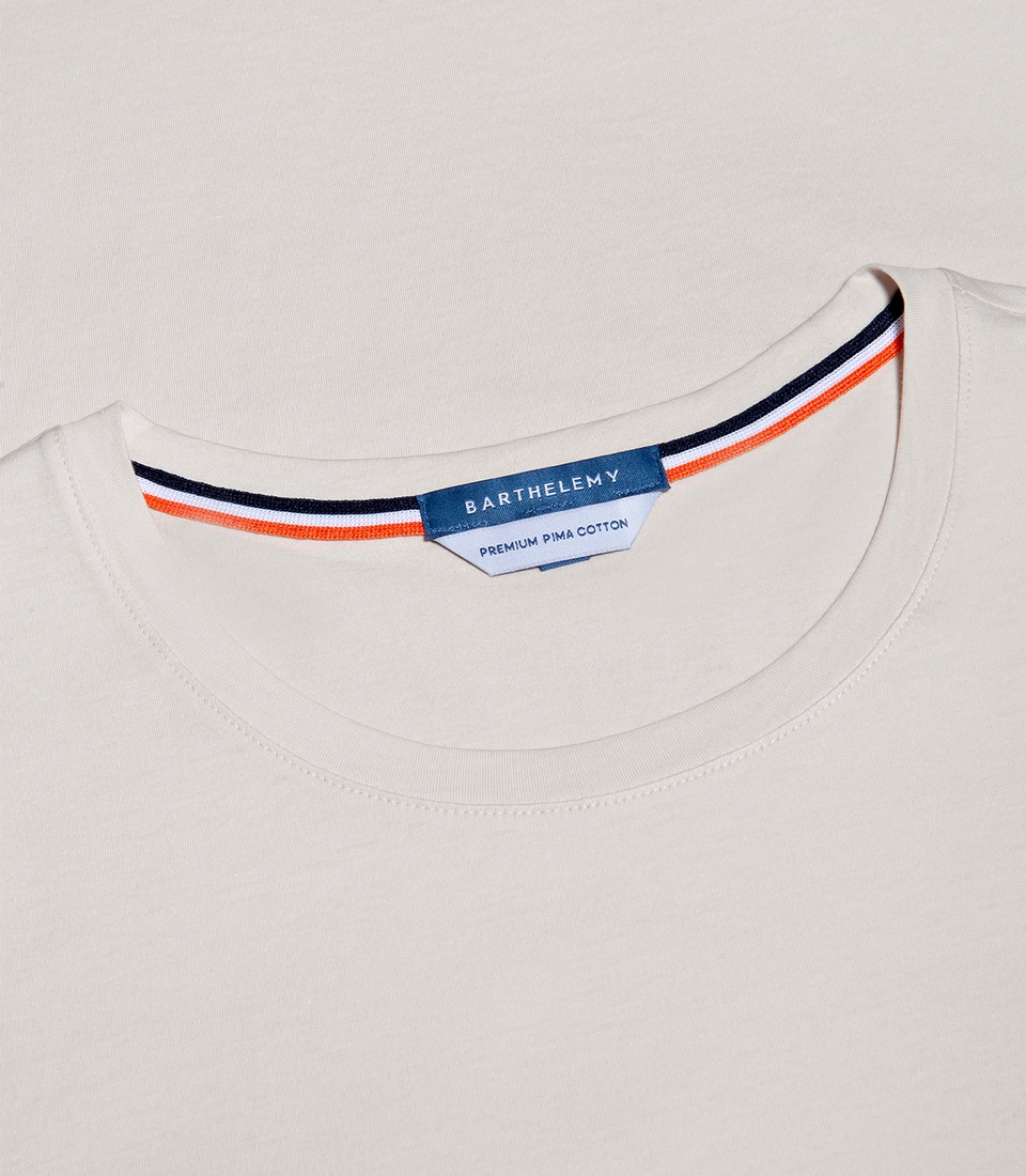 Crew Neck T-Shirt Pima Ivory