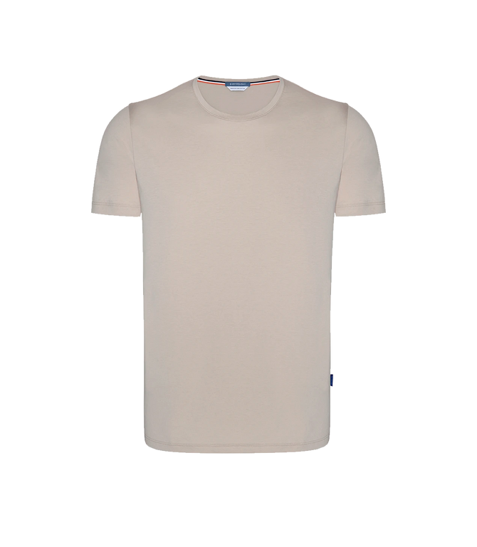 Crew Neck T-Shirt Pima Oatmeal Beige
