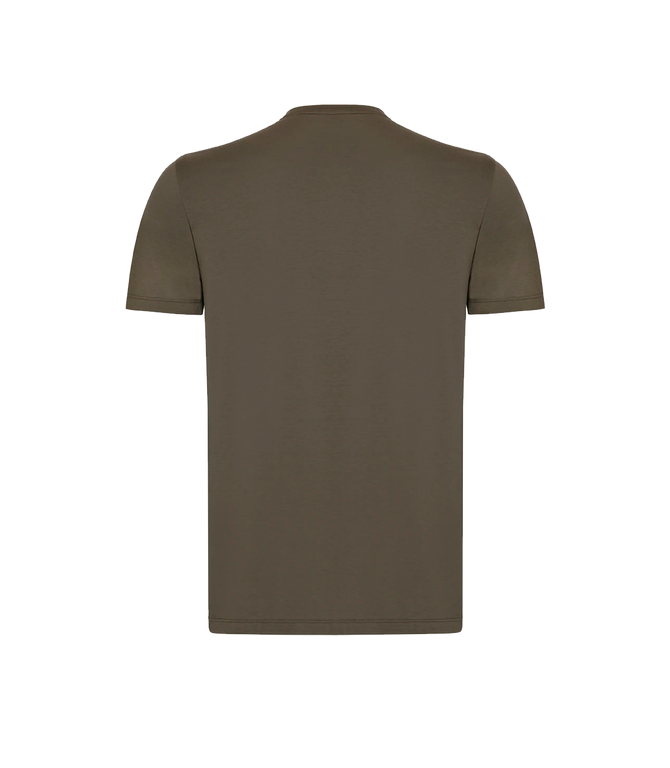 Crew Neck T-Shirt Pima Olive Green