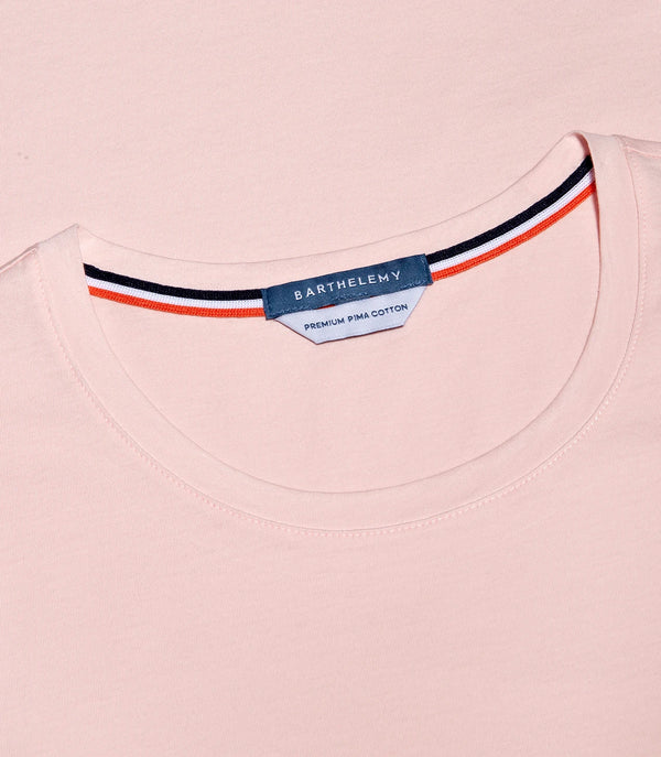Crew Neck T-Shirt Pima Rose Quartz