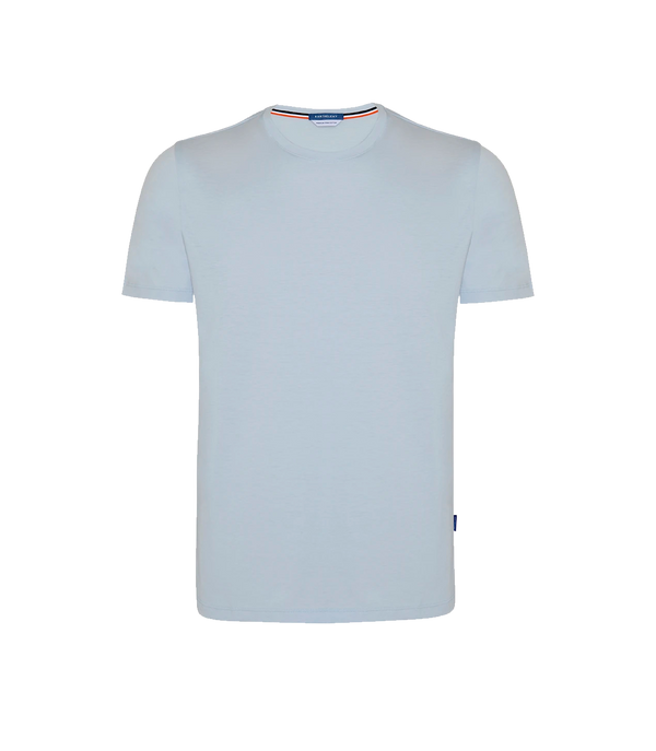Crew Neck T-Shirt Pima Sky Blue
