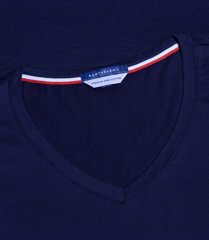 VNeck T-Shirt Pima Navy