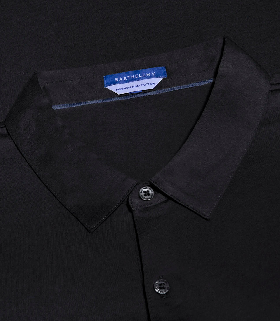 Polo Pima Cotton Black